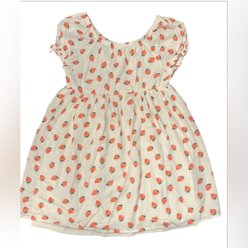 Epic Threads White Dress with Pink Strawberry Print